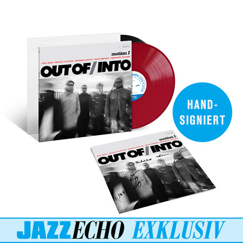 Motion I von Out Of-Into - LP  - Coloured Red Vinyl + White Label + Signed Art Card jetzt im JazzEcho Store