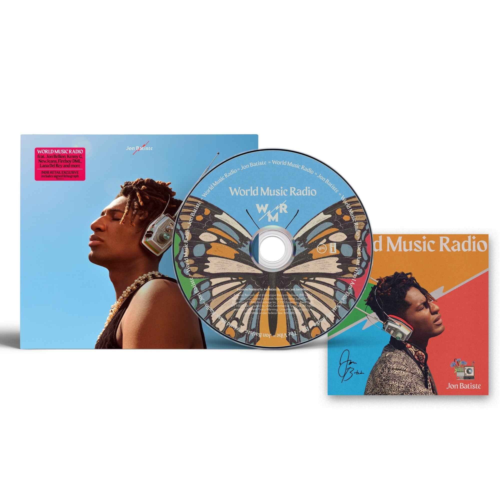 Jon Batiste World Music Radio CD + signierte Art Card 392136