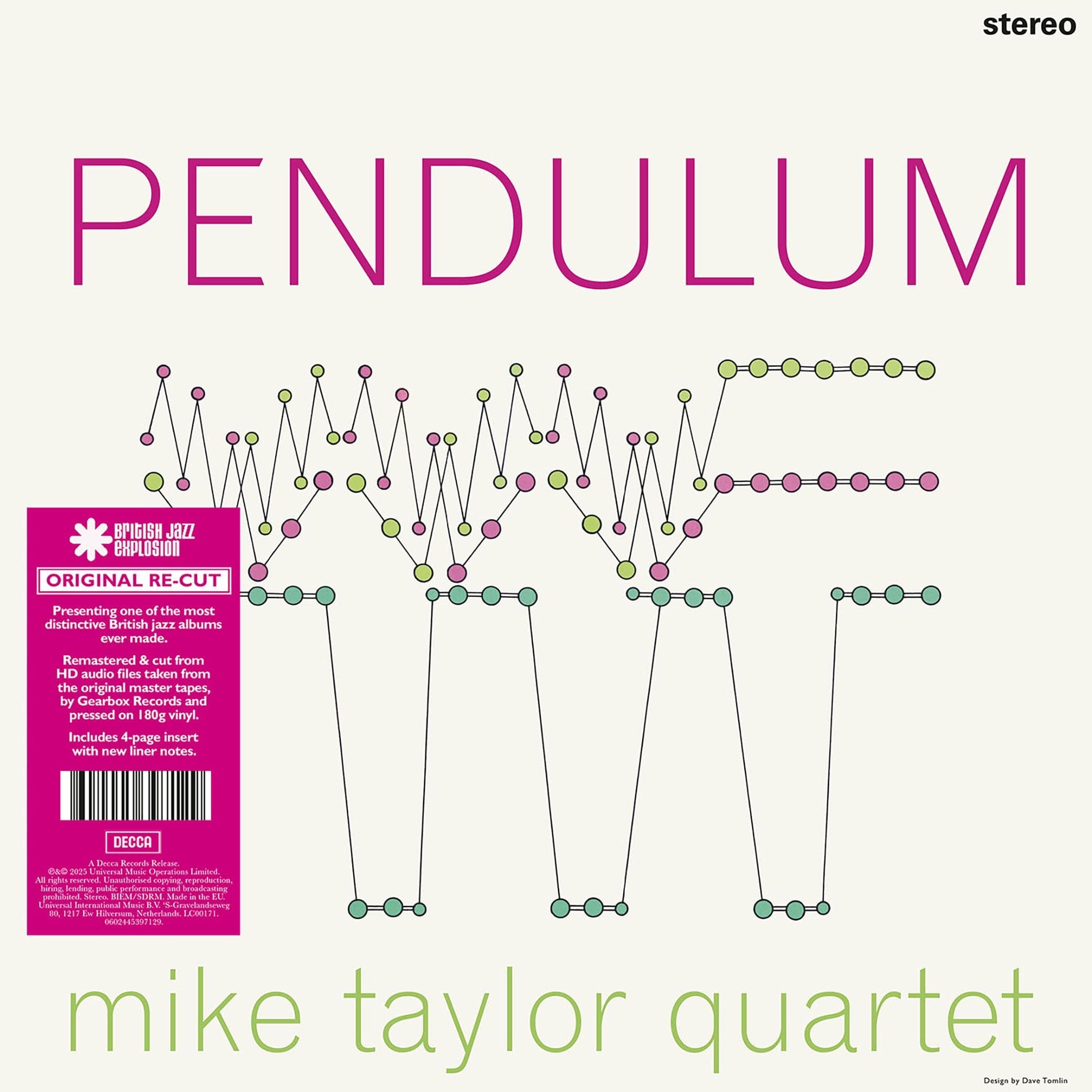 Mike Taylor Pendulum (Tone Poet Vinyl) Konfiguration 1LP Black 180 g, Single-Sleeve, 12"-Booklet, Stereo 409451