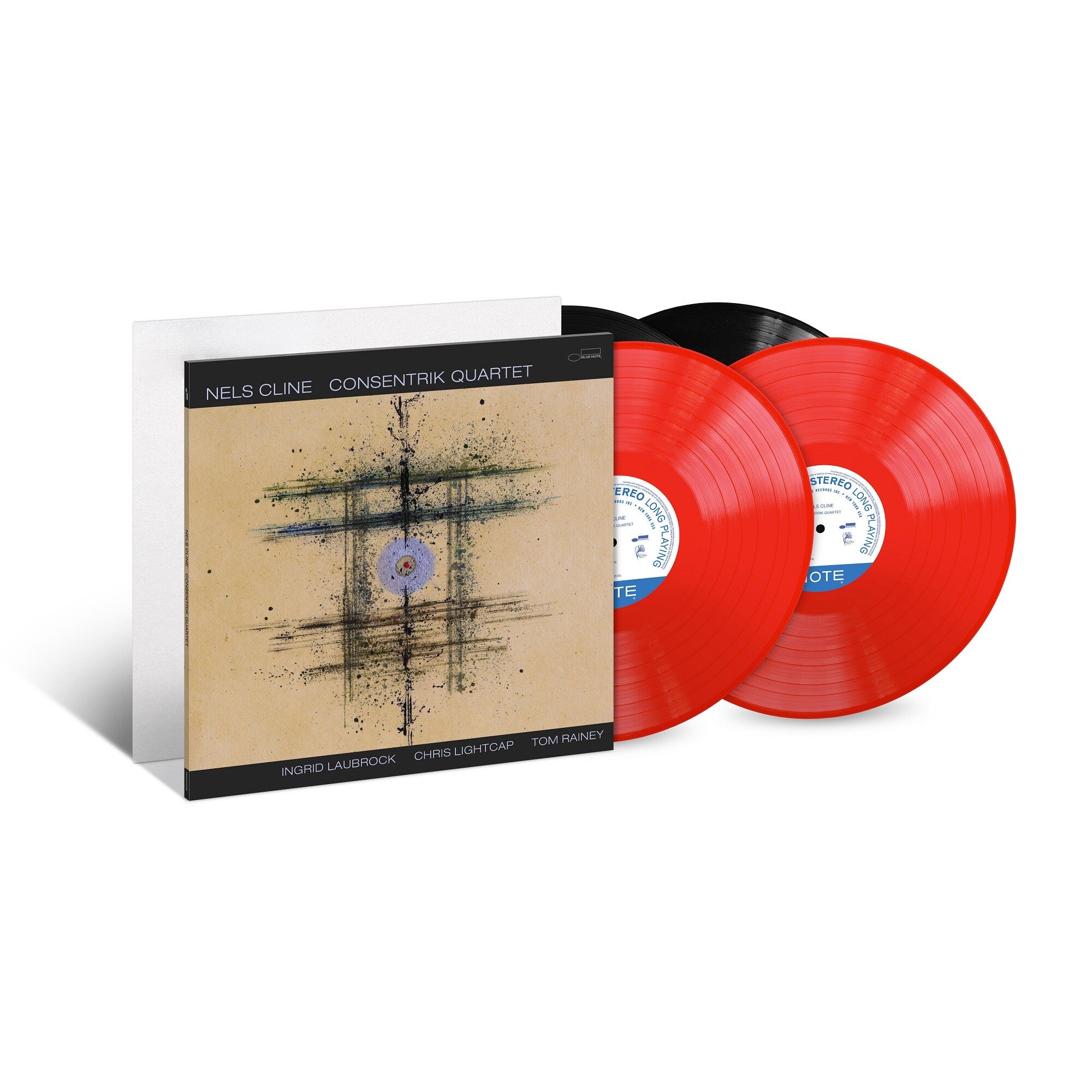 Nels Cline Consentrik Quartet 2LP - Exclusive Red Vinyl + White Label Vinyl Bundle 400732